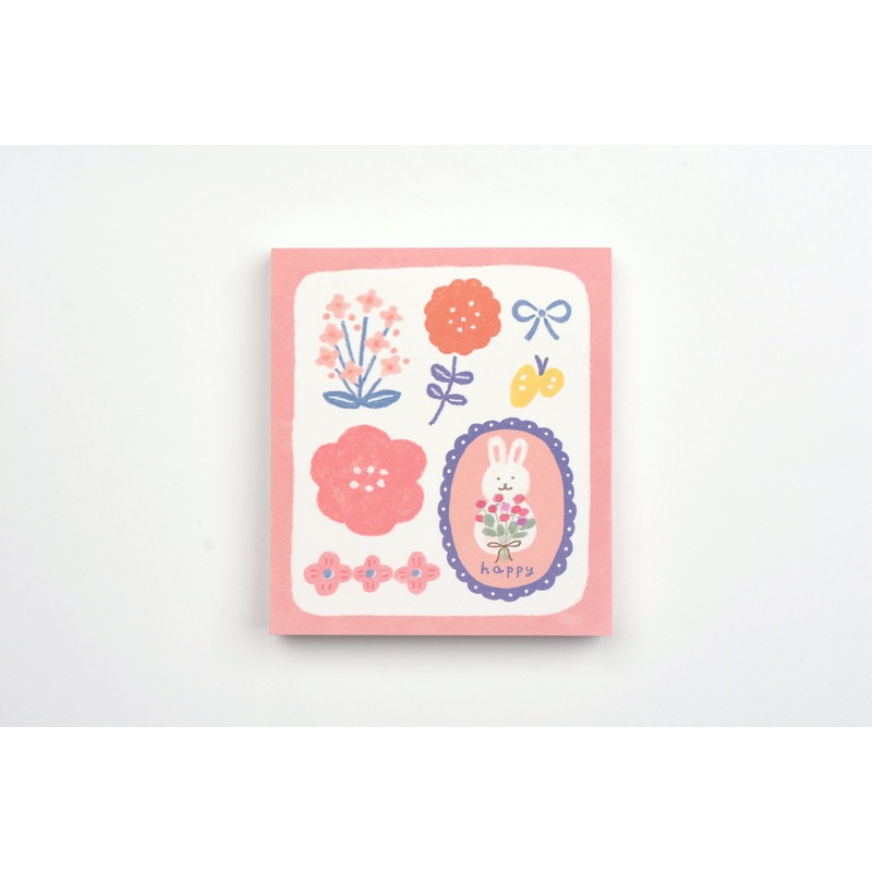 Furukawa Paper Memo Pad – Flower and Rabbit