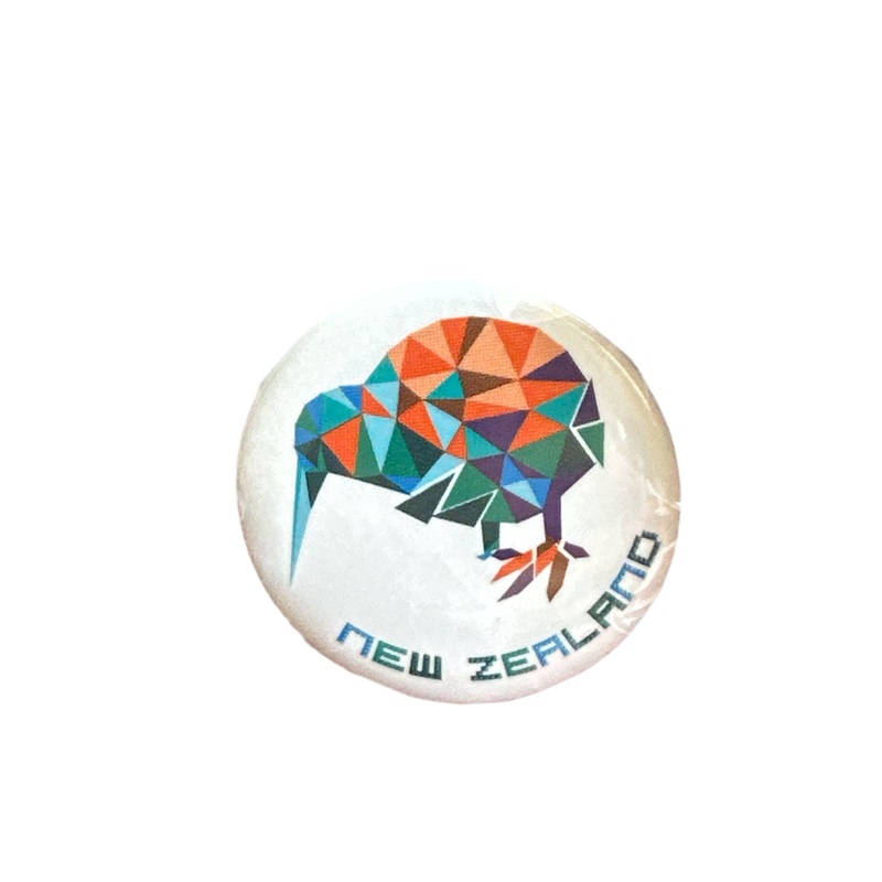 Geometric Kiwi Badge Standard 30mm – Pack of 6