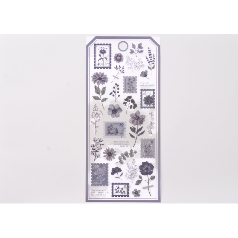 Pressed Flowers Seal – Charcoal