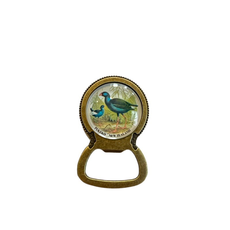 Prestige Range Glass Pukeko Bottle Opener Magnet