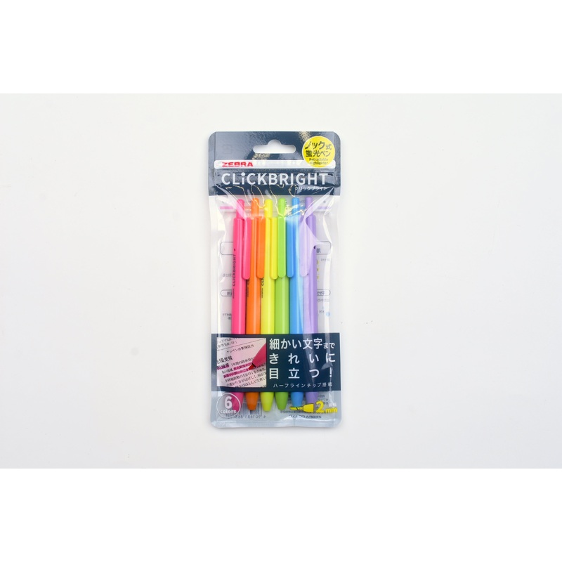 Zebra CLiCK BRIGHT Highlighter – Set of 6