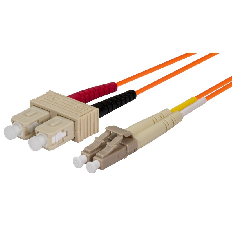 DYNAMIX 0.5M 62.5u LC/SC OM1 Fibre Lead (Duplex, Multimode) Orange LSZH Jacket