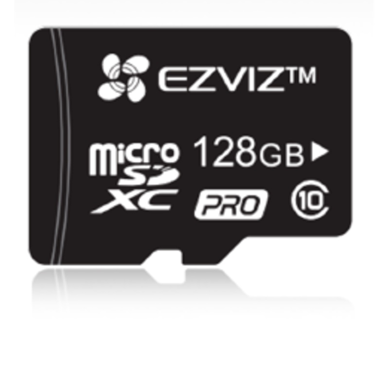 EZVIZ 128GB Professional Micro SD Super Fast Read/Write Class 10 Card Suitable for All Surveillance Cameras & Devices.