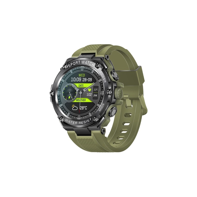 PROMATE IP67 Sport Watch with 1.53″ Round Screen & BT Calling. Fitness Tracker, Pedometer, Blood Presure Prediction, Heart Rate Real Time, Smart Notifications, Over 100 Customized Watch Faces. Black