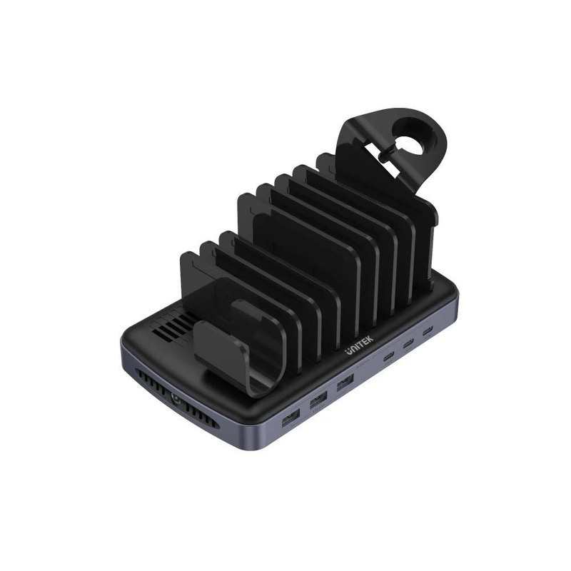 UNITEK 6-Port USB-C & USB-A Multi Device Charging Station. Charge up to 6 Devices, Supports up to 60W Super Fast Charge, Built-in overvoltage, overcurrent Protection Comes with 8 Separator Slats
