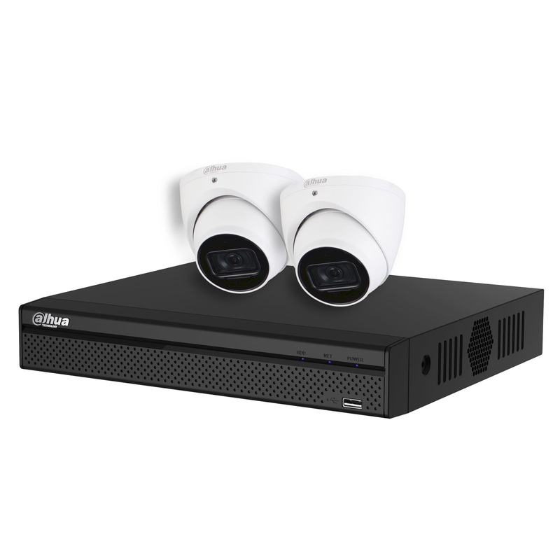 DAHUA 4-Channel IP Surveillance Kit Includes 4-Port 4K PoE NVR, 2TB HDD, 2x 6MP IP 2.8mm Fixed PoE IR IP67 Turret Cameras, 2x 18.3m Network Cables. Add Camera – IPC-HDW3666EMP-S