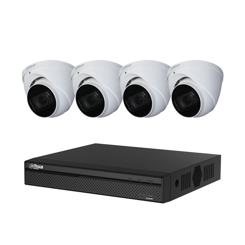 DAHUA 8-Channel IP Surveillance Kit Includes 4-Port 4K PoE NVR, 4TB HDD, 4x 6MP IP 2.8mm Fixed PoE IR IP67 Turret Cameras, 4x 18.3m Network Cables. Add Camera – IPC-HDW3666EMP-S