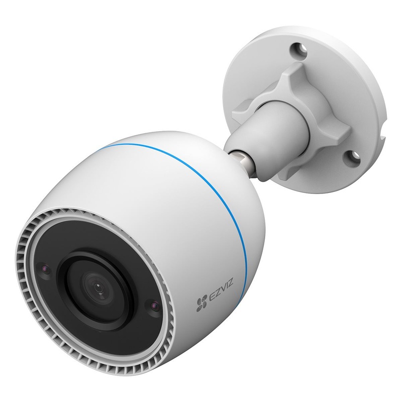EZVIZ H3C 1080P Outdoor WiFi Smart Home Camera with 4mm Lens 1/2.7″ Progressive Scan CMOS Smart H.264/H.265, 3D DNR, IP65, Digital WDR, Max 30fps, Micro SD card slot (Max. 512GB).