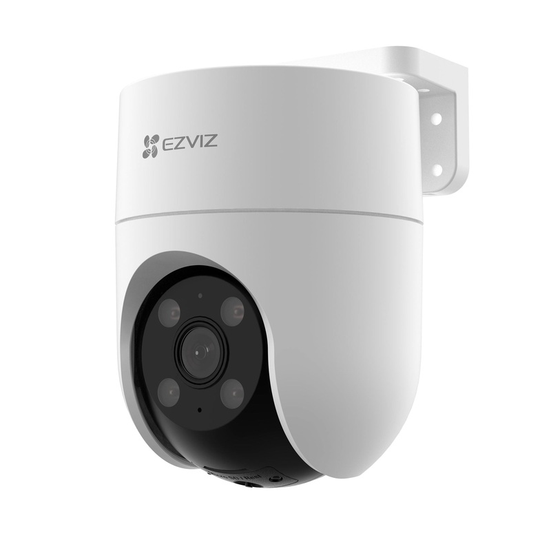 EZVIZ H8C 4MP Outdoor WiFi Wired PT Security Camera with 360-Degree FoV 1/2.7″ Progressive Scan CMOS, 4mm Lens. 3D DNR, Digital WDR, H.265 / H.264, Colour Night Vision. MicroSD card slot (Max. 512 GB).