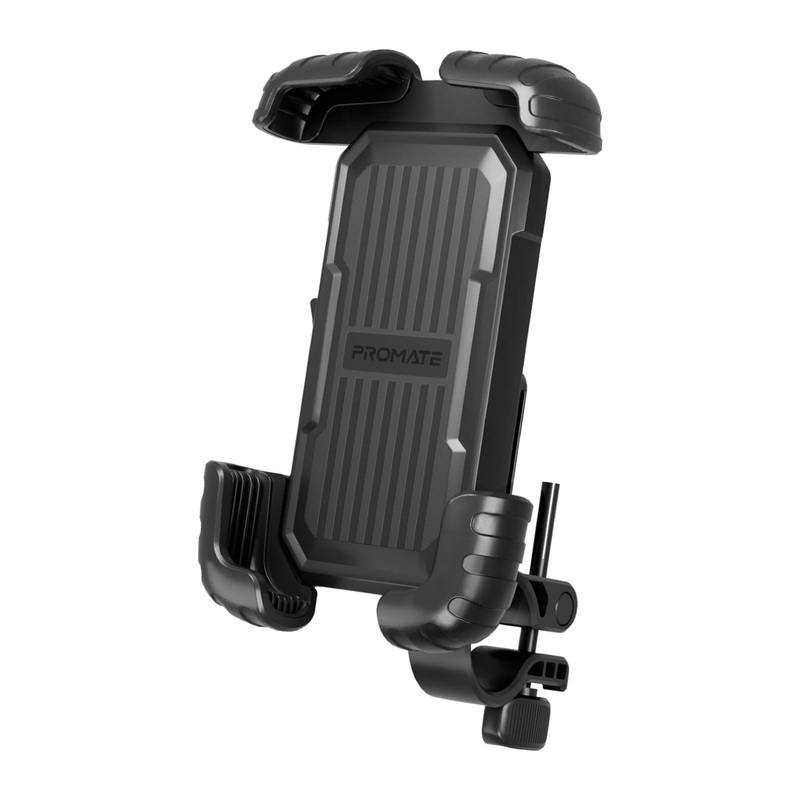 PROMATE Quick Mount Smartphone Bike Mount for 4.7-6.9″ Devices. 360 Degree Rotation, Secure Locking System. Low Vibration Mount to Handlebars. Shockproof Protection. Black.
