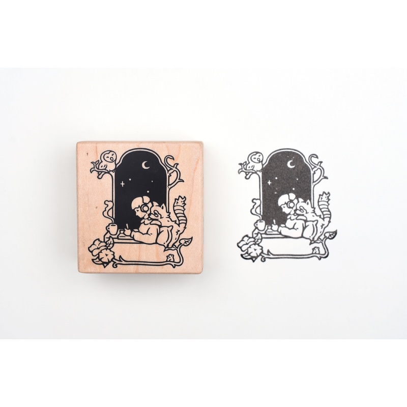 Stationery Zoo – Nocturnal Journaler Frame Stamp