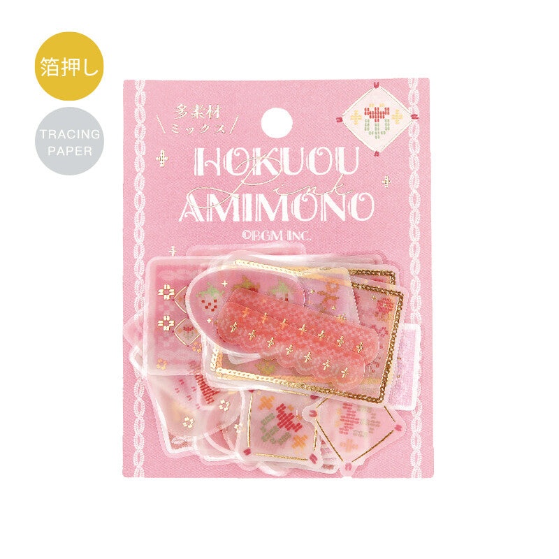 BGM Deco Sticker – Hokuou Amimono (Scandinavian Knitting) – Pink
