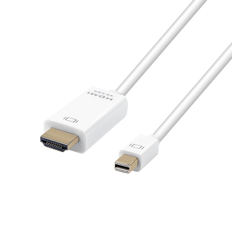 DYNAMIX 2m Mini DisplayPort to HDMI Cable, 4K30Hz MDP Connector Supports v1.2