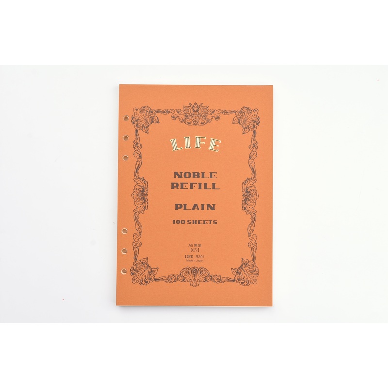 Life Noble Note – A5 Ringed Refill – Plain