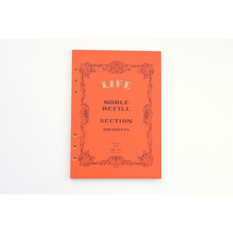 Life Noble Note – A5 Ringed Refill – Section