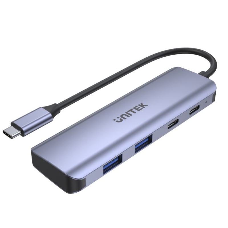UNITEK 4-in-1 Multi Port Hub with USB-C Connector. Includes 2 x USB-C & 2 x  USB-A Ports. USB3.0 with a Data Transfer Rate of up to 5Gbps. Backwards Compatible with JUNE Promo – Includes FREE C137W