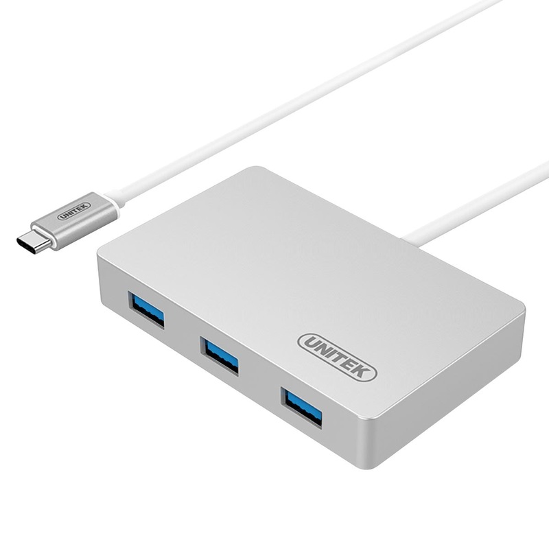 UNITEK 4-in-1 USB-C Hub 3.0 with 3 ports, USB Type -C supports power delivery and 5Gbps transfer. Delivery Max 20V 3A, Plug and Play No driver to install, Cable length JUNE Promo – Includes FREE C137W