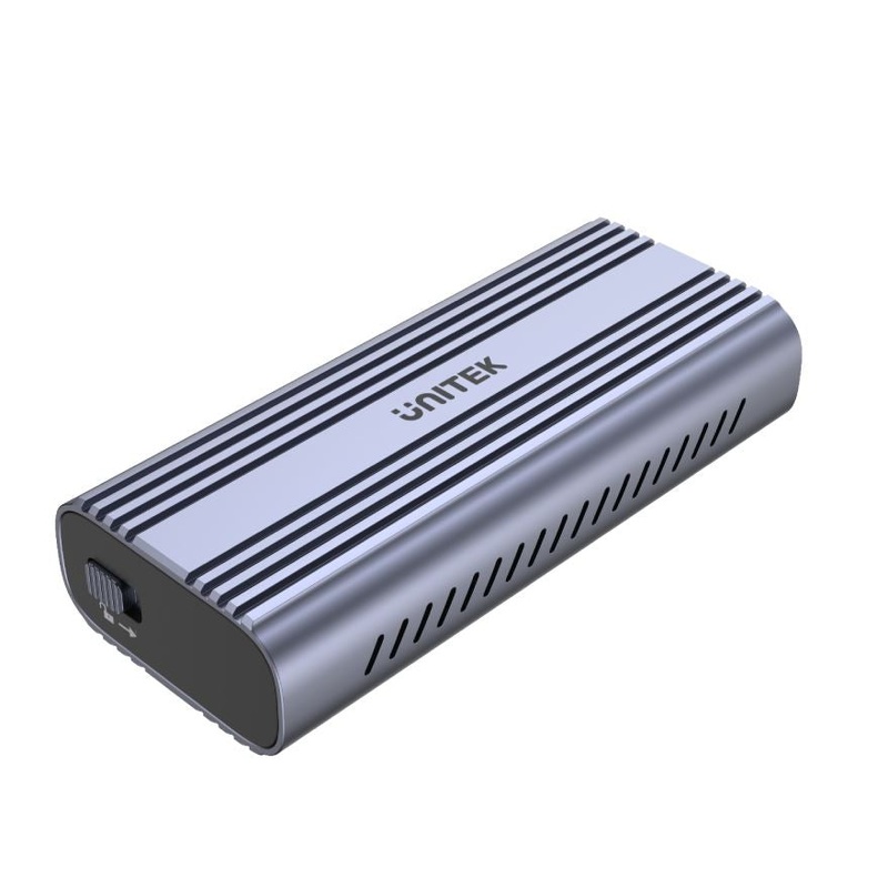 UNITEK USB-C to M.2 SSD Enclosure in Alloy Housing. Supports M.2 NVME & SATA SSD for M-Key & B+M-Key for size 2242/2260 /2280. Superior Heat Dissipation. Auto-Sleep Mode.
