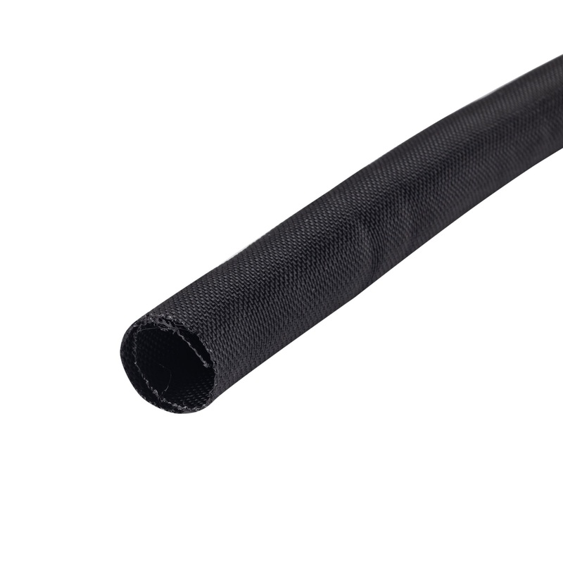 DYNAMIX 10M Flexible Cable Sock for Cable Management (19mm/0.75” W / 10m L) Cuttable material to fit specific used needs for precision cable coverage. Flame-Resistant, Easy installation. Colour Black.