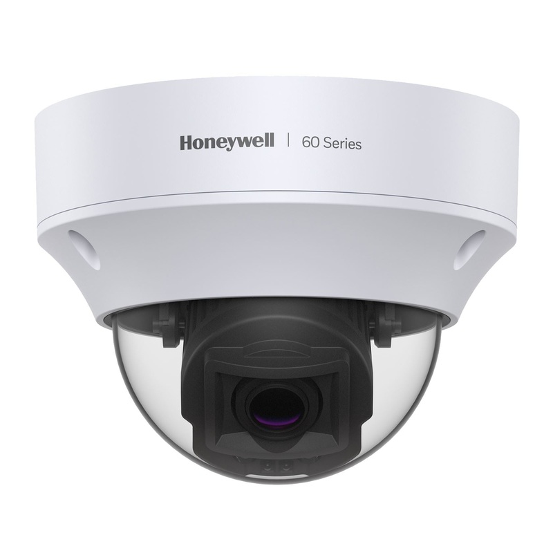 HONEYWELL 60 Series 5MP WDR Outdoor IR Dome Camera with P-IRIS Lens. 1/2.8 5 Megapixel progressive scan CMOS. 7-22mm MFZ. Up to 50m(165 ft) IR, PoE+, H.265 HEVC Smart 1x HDMI, 1x VGA.