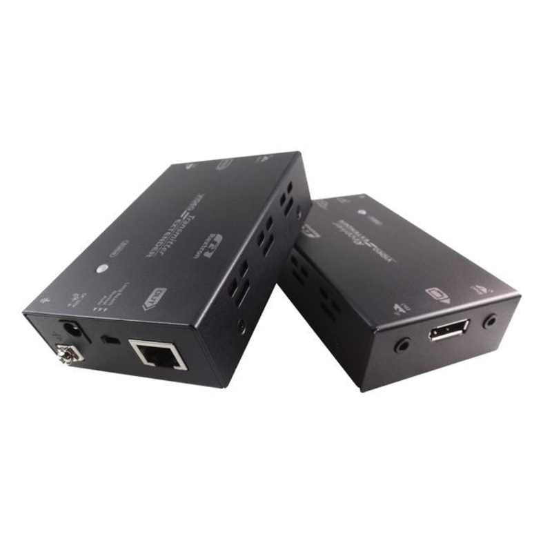 REXTRON 4K DisplayPort Video Extender Over Network Cable. Supports Bi-Directional IR Extension. Transmit up to 100M. EDID, Plug-and-Play. *Includes Both Tx & Rx Units*