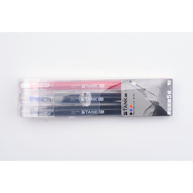 Sun-Star TANK Large Capacity Gel Pen – 3 Color Set