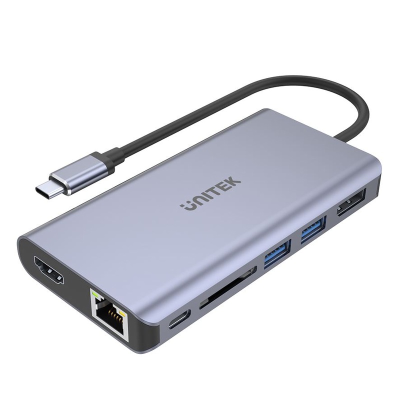 UNITEK 7-in-1 USB 3.1 Multi-Port Hub with USB-C Connector. Includes 1x HDMI Port, 1x DisplayPort, 2x USB-A Ports, 1x RJ45 Gig Port, 1x Card Reader & JUNE Promo – Includes FREE C137W
