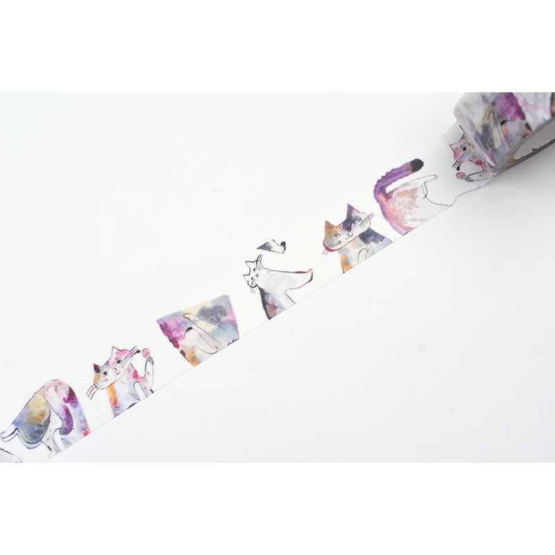 Classiky – Toranekobonbon Washi Tape – Cat Cat Cat – Colors
