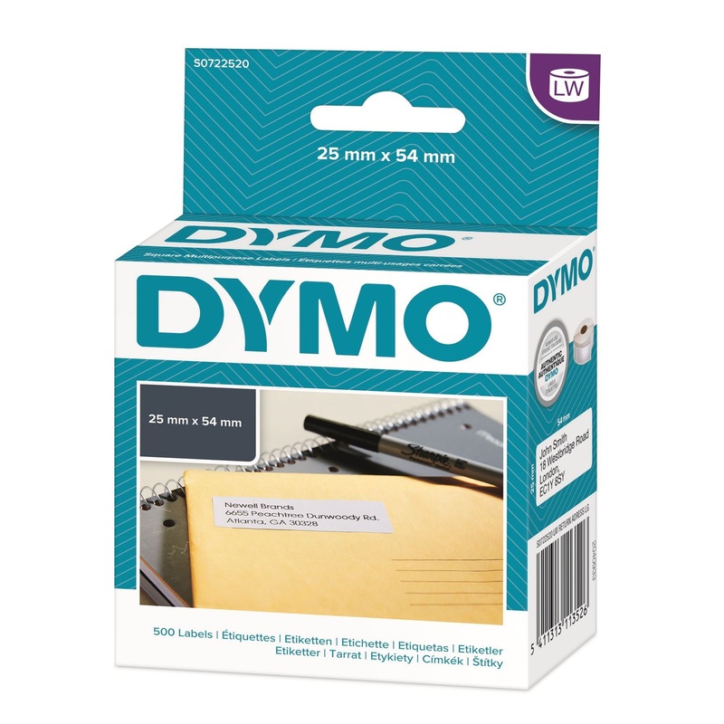 DYMO Genuine Labelwriter Return Address Labels.1 Roll (500 Labels). 25mm x 54mm. Also Known As: 11352