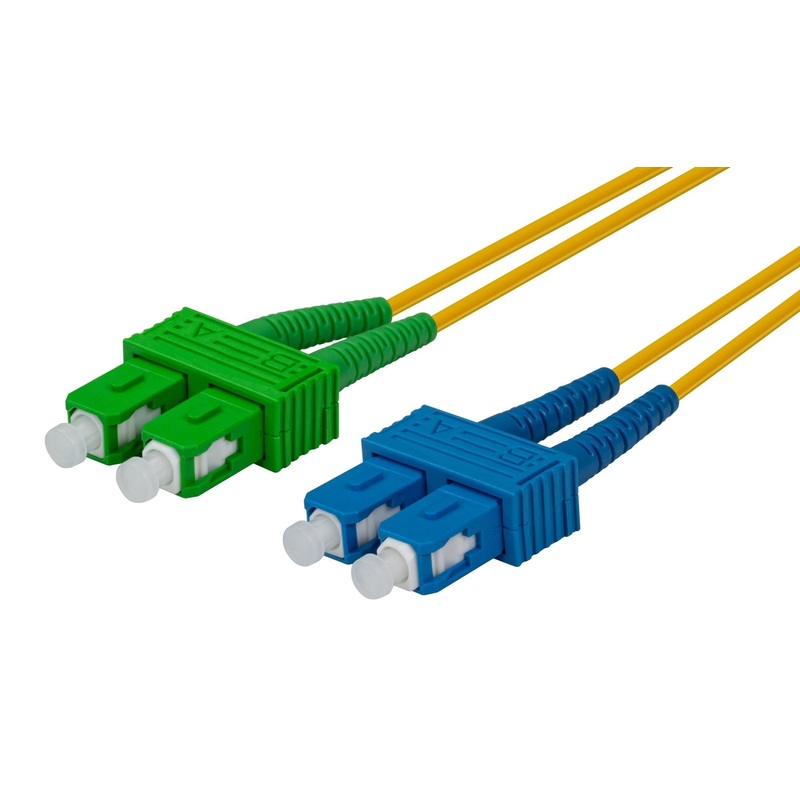 DYNAMIX 10M SCAPC/SC SIngle mode G657A1 Duplex Fibre Lead LSZH Yellow Jacket