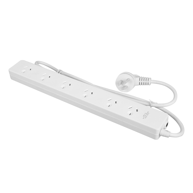 DYNAMIX 6-Way Powerboard. 2x Ports Double Spaced with 0.9m Power Cord. Overload Protection & Built-in Circuit Breaker. Angled 3-Pin Plug. 10A/240V. Ideal for Printers, Computers, Laptops, TV”s & More.