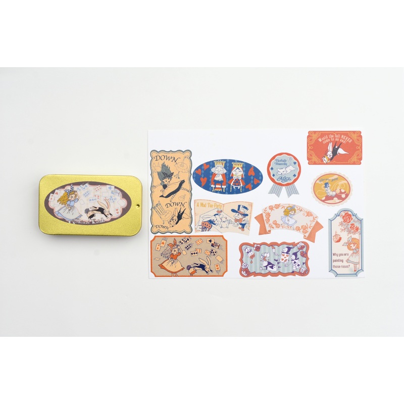 SEAL-DO Alice In Wonderland Flake Sticker With Tin Case – Fantasy Forever Alice