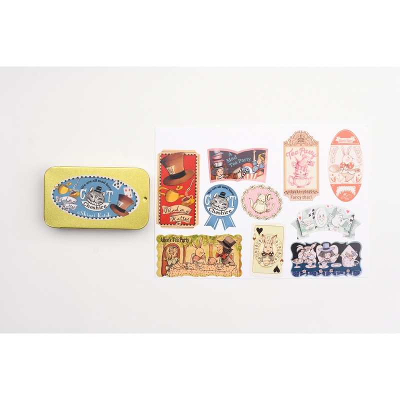 SEAL-DO Alice In Wonderland Flake Sticker With Tin Case – The Golden Afternoon