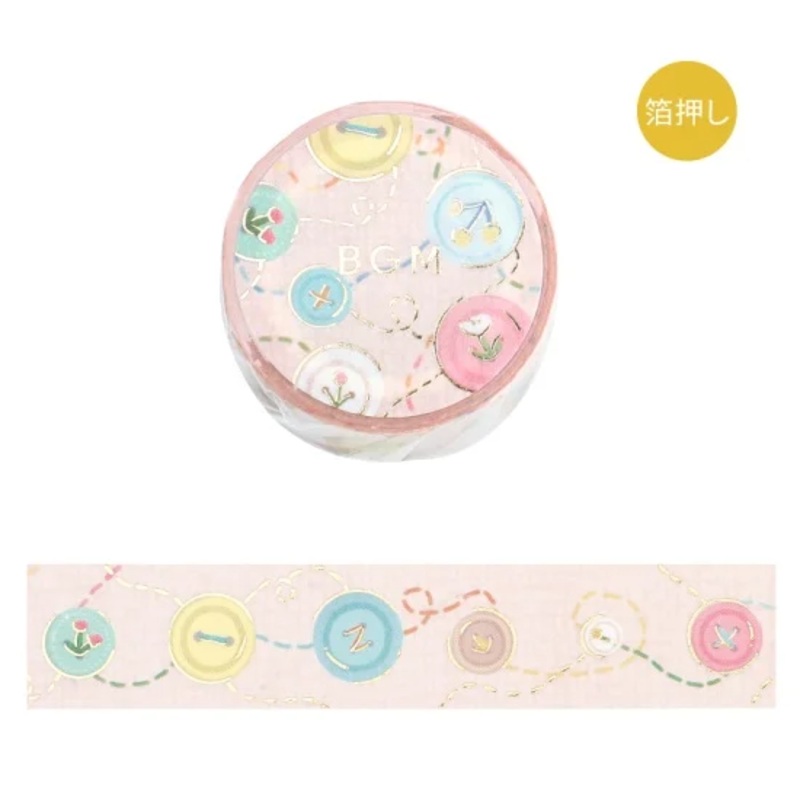 BGM Life Washi Tape – Colored Button