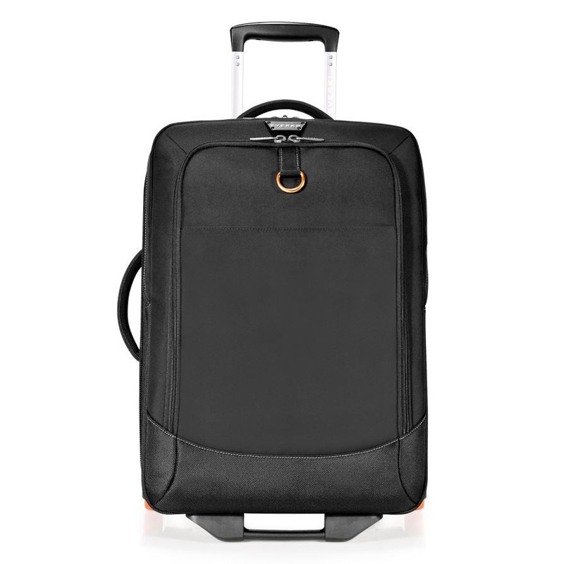 EVERKI Wheeled 420 Laptop Trolley Bag. Designed to Fit 15″ to 18.4″ Notebooks. Carry on size 55 x 35 x 99cm. Removable Laptop Sleeve, Document Dividers, Accessories Pouch. Colour Black