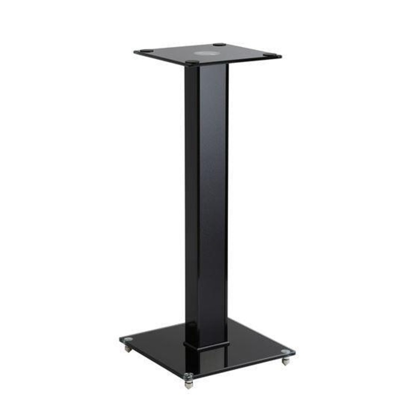 BRATECK 23.6″ Aluminium/Glass Floor Standing BookShelf Speaker Stands.