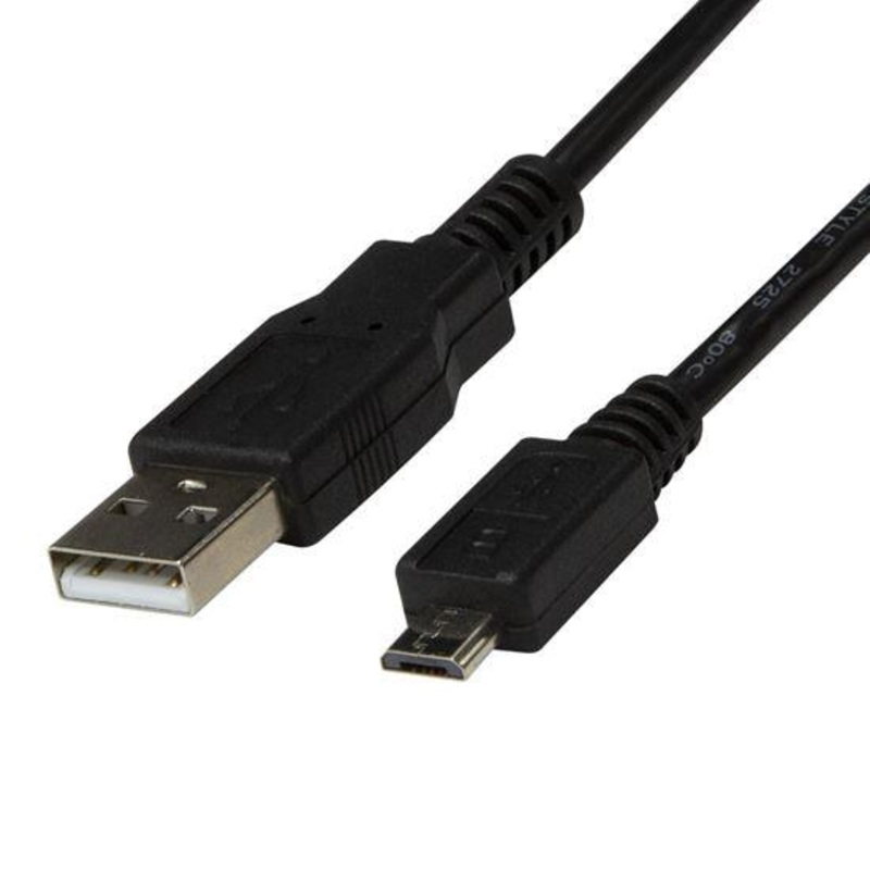 DYNAMIX 0.3m USB 2.0 Micro-B Male To USB-A Male Connectors.