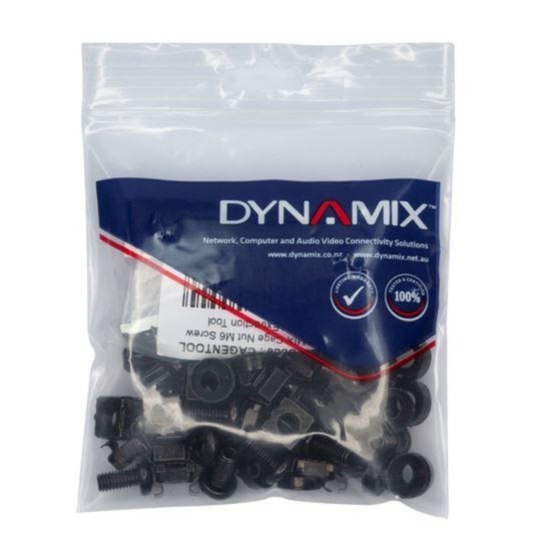 DYNAMIX 30pc Pack, 3 Piece Cage Nut, Black M6*15mm. Includes