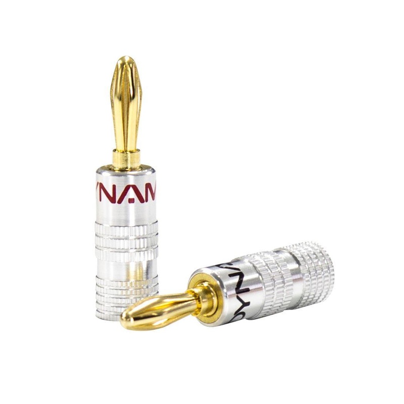 DYNAMIX Banana Plugs Gold Plated With Alloy Jacket, Max 14AWG Cable