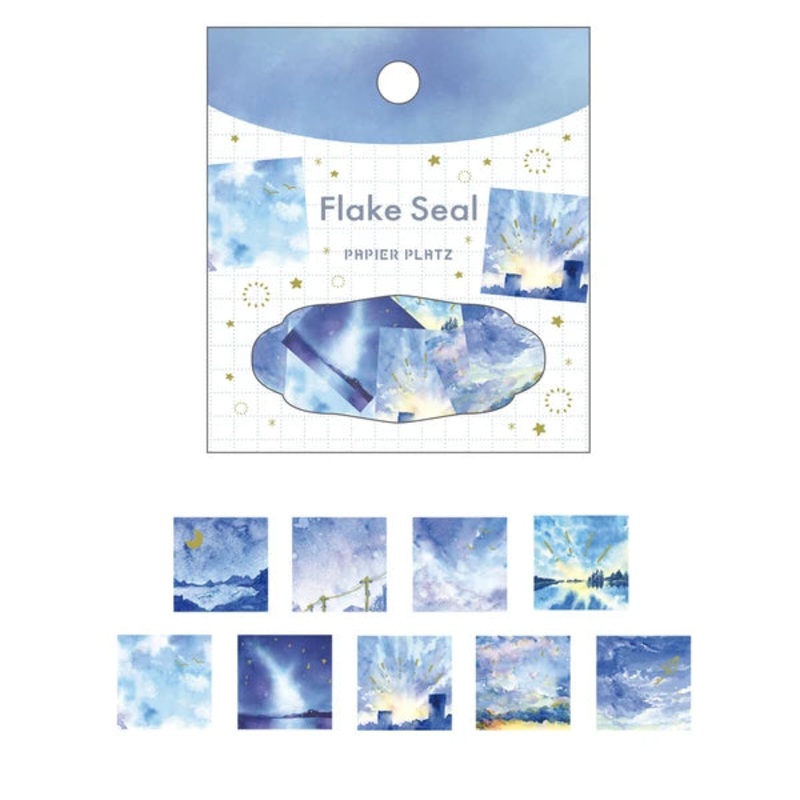 Papier Platz – Awa Flake Stickers – Square Sky