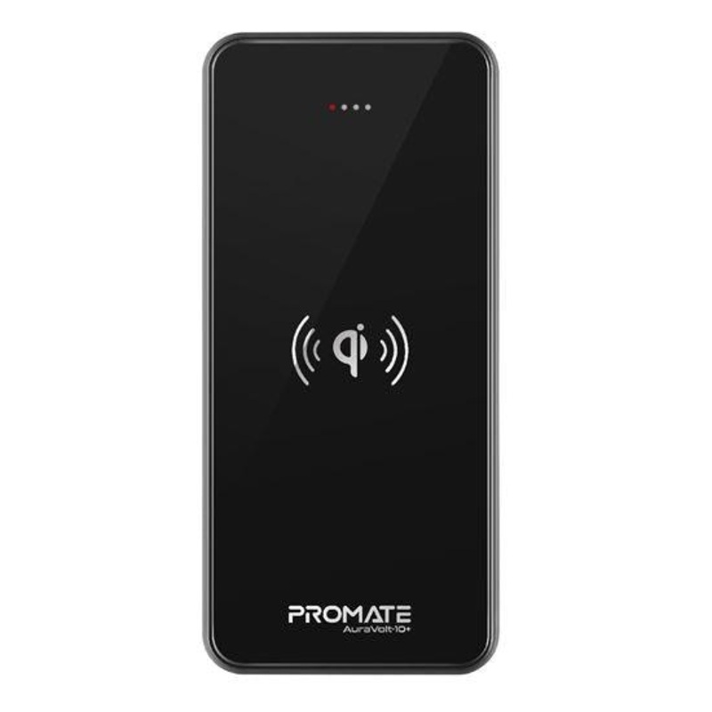PROMATE 10000mAh Wireless Charging Qi Power Bank, 2 Ways USB-C Port,