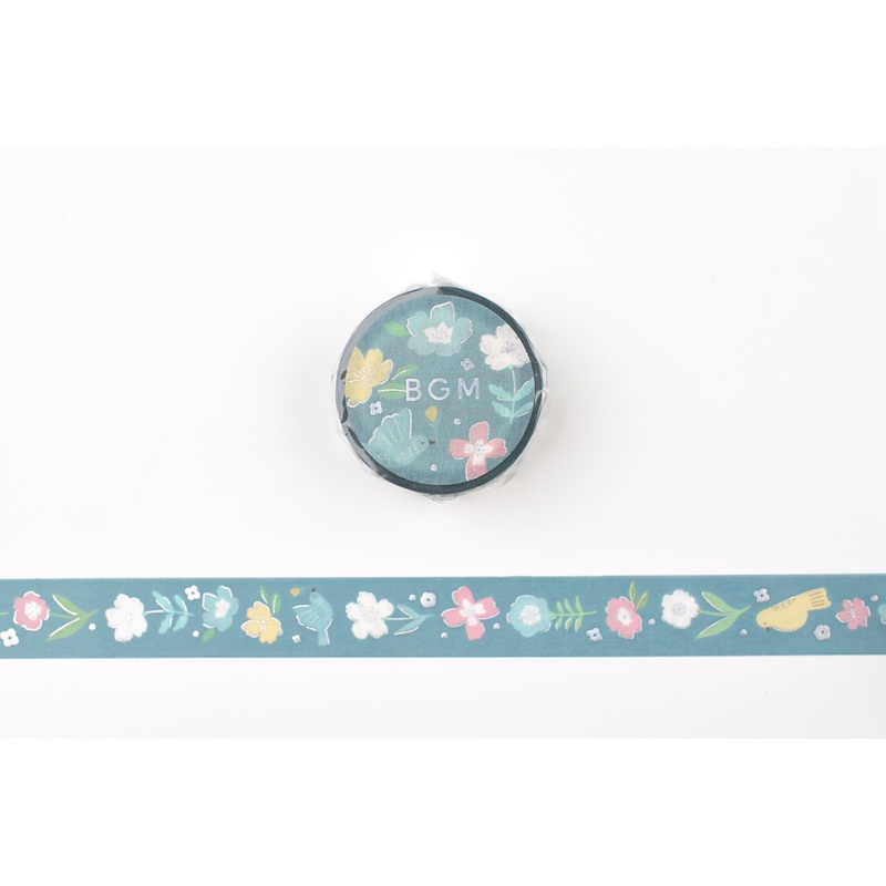 BGM Washi Tape – Foil Stamping –  Nordic Forest – Flower Melody