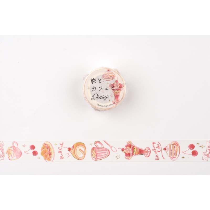 BGM Washi Tape – Foil Stamping –  Travel, Cafe, and Diary – Rose