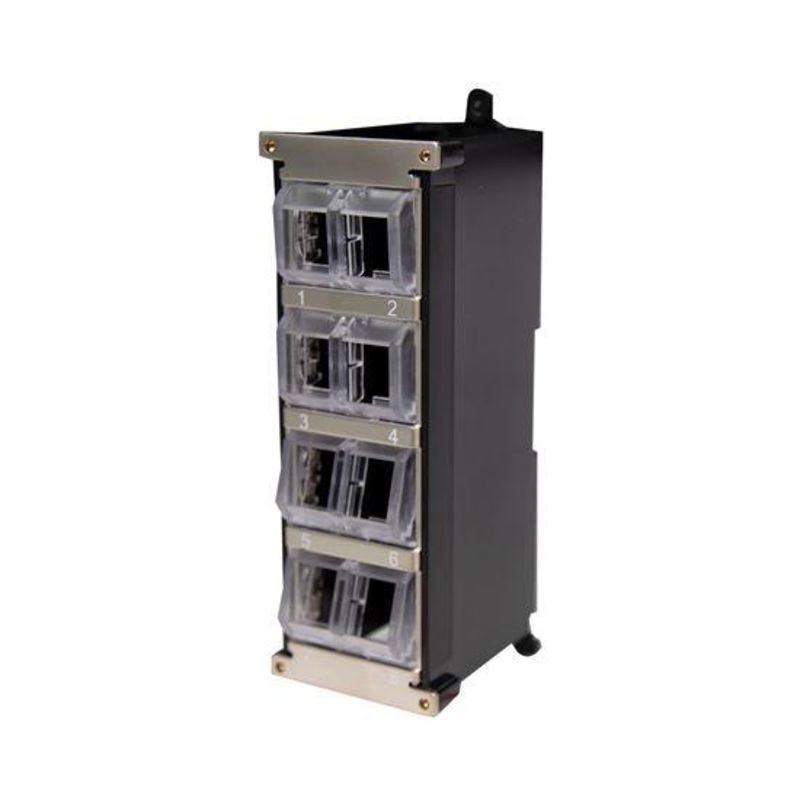 DYNAMIX 8-Port Unloaded Keystone DIN Rail-Mount Shielded Enclosure