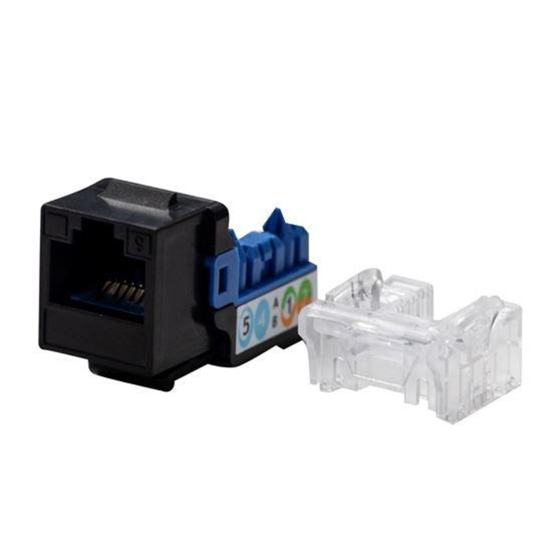 DYNAMIX Cat6 UTP 90 Degree Keystone Jack, 110 IDC.