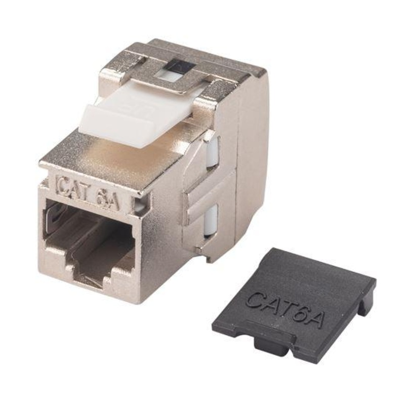 DYNAMIX Cat6A Side Entry Shielded Keystone Slimline Jack.