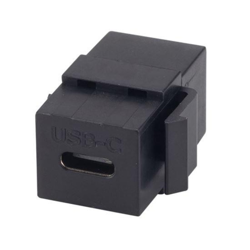 DYNAMIX USB-C 3.1 Keystone Jack Female To Female Connectors. Black