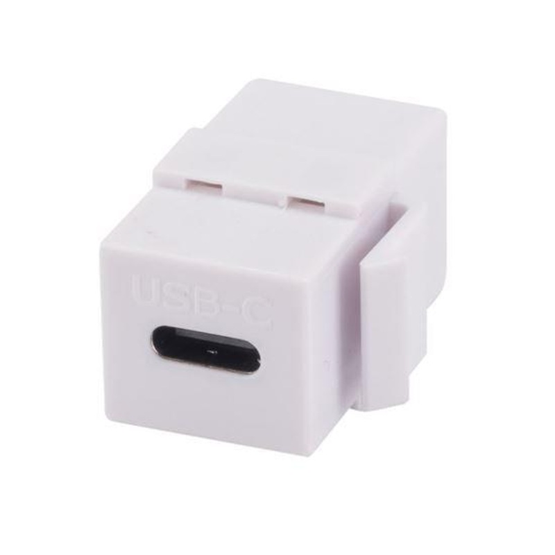DYNAMIX USB-C 3.1 Keystone Jack Female To Female Connectors. White