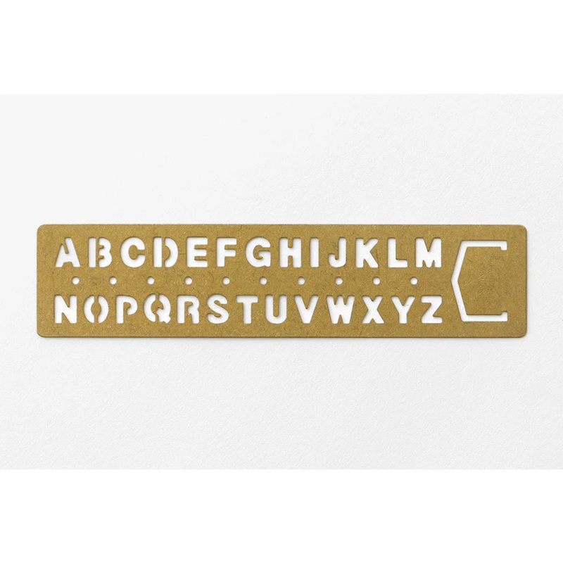 TRAVELER’s Brass Template Bookmark – Alphabet