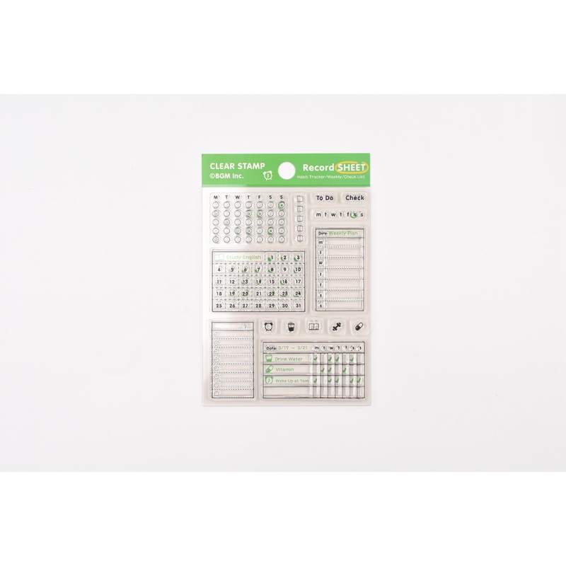 BGM Clear Stamp – Record Sheet